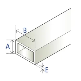 Tube PVC 20 x 12 x 2 mm, blanc