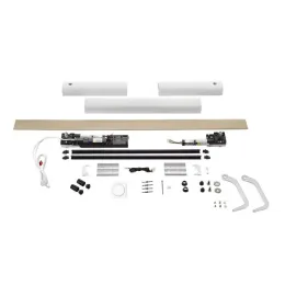 Moteur de volet battant radio Somfy Yslo Flex Slim IO, 2 vantaux, carter blanc et bras blanc