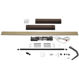 Moteur de volet battant radio Somfy Yslo Flex IO, 1 vantail, carter marron et bras noir