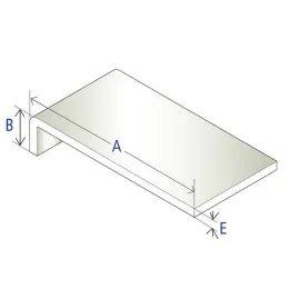 Cornière PVC cellulaire asymétrique 200 x 40 x 9 mm, blanc