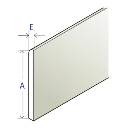 Plat PVC lisse 100 x 2 mm, blanc