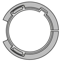 Couronne d'adaptation pour moteur Ø40 sur tube Ø44,5 mm (Soliso)