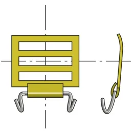 Agrafe de sangle réglable pour attache tablier