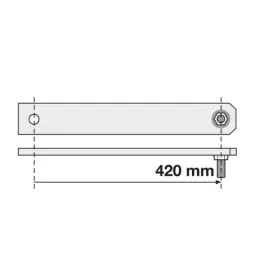 Bras court pour moteur de portail battant Multipro 3S+ côté vantail