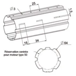Tube d'enroulement Zurflüh-Feller Ø64 mm