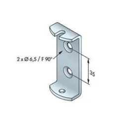 Etrier de fixation pour moteur SIMU Ø 50 mm, livré avec sachet d'accessoires de fixation