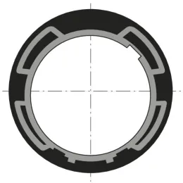 Couronne d'adaptation pour moteur Ø60 sur tube ZF80