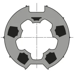 Roue d'adaptation pour moteur Ø50 sur tube Ø63 mm à goutte (Welser)