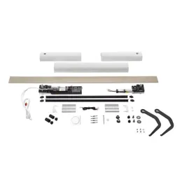 Moteur de volet battant radio Somfy Yslo Flex IO, 2 vantaux, carter blanc et bras noir