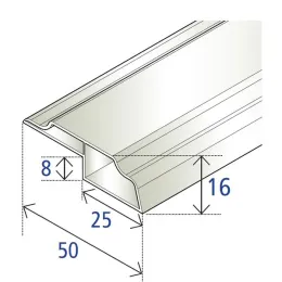 Moulure en PVC pour dormant rénovation 8mm, blanc