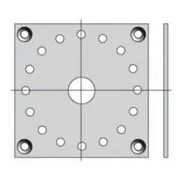Plaque 100 x 100 mm pour moteurs avec manœuvre de secours