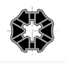 Roue d'adaptation pour moteur Ø40 sur tube octogonal 40 mm
