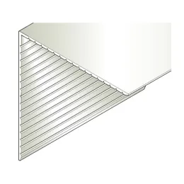Cornière PVC régénéré sécable 100 x 100 x 2,5 mm, blanc