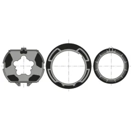 Roue et 2 couronnes pour moteur Ø50 sur tube ZF80