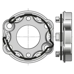 Support universel pour moteur Ø50/60 mm avec trous taraudés