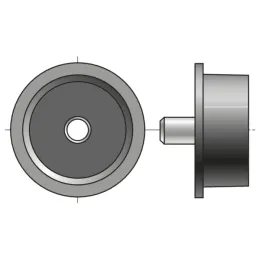 Embout pour axe Ø50 mm, sortie Ø12 mm