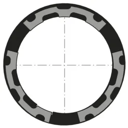 Couronne d'adaptation pour moteur Ø50 sur tube Ø80 mm (Welser)