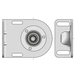 Support rotule pour embout Ø12 mm, montage mural