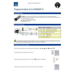 Moteur volet roulant radio Nice ERA MAT MA 08 Nm / 17 trs, avec câble