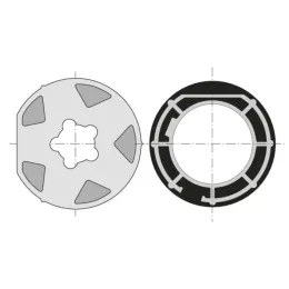 Roue et couronne pour moteur Ø60 sur tube Ø100 - 102 mm (Mischler)