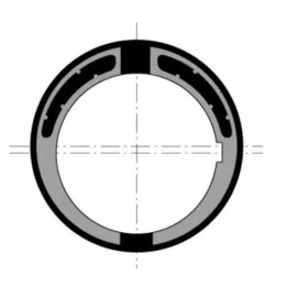 Couronne d'adaptation pour moteur Ø60 sur tube Ø78 mm à goutte (Dohner)