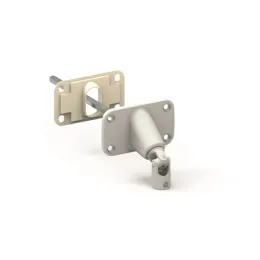 Sortie de caisson double, tige 6P7 long. 355 mm, pour manivelle Ø12, nickelé