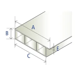 Profilé PVC creux avec ailette 120 x 15 mm, blanc signalisation RAL 9016