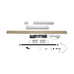 Moteur de volet battant radio Somfy Yslo Flex IO, 1 vantail, carter blanc et bras blanc