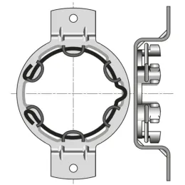 Support moteur Ø50 mm Omega pour caisson Evolution Profalux