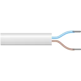 Câble électrique 2 fils, longueur 50 mètres - blanc