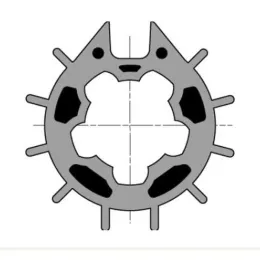 Roue d'adaptation pour moteur Ø50 sur tube Ø70 mm à goutte (Imbac)