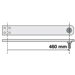 Bras long pour moteur de portail battant Multipro 3S+ côté moteur
