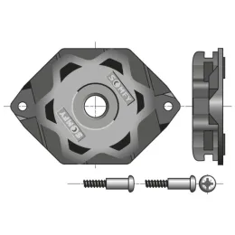 Support moteur tête étoile CSI Ø50 et 60 mm