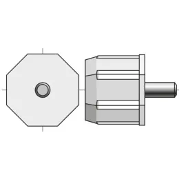 Embout pour axe Ø40 mm, sortie Ø8 mm