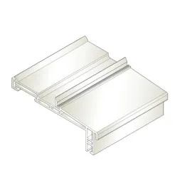 Pièce d'appui PVC avec joint 123 x 12 mm gris anthracite veiné