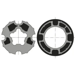 Roue et couronne pour moteur Ø50 sur tube Ø78 mm (Dohner)