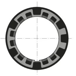 Couronne d'adaptation pour moteur Ø50 sur tube Ø85 mm (Imbac)