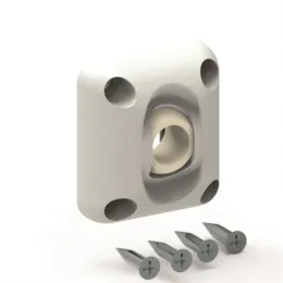 Platine à rotule pour sortie de manœuvre en sous-face, pour tige ronde Ø12