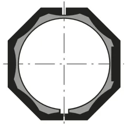 Couronne d'adaptation pour moteur Ø40 sur tube octogonal 40 mm (Imbac)