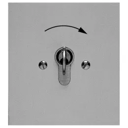 Poussoir à clé pour pose encastrée en extérieur