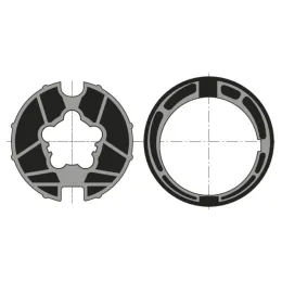 Roue et couronne pour moteur Ø60 sur tube Ø78 mm à goutte (Imbac)