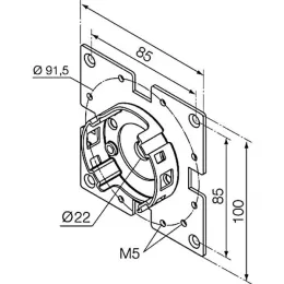 Support compact NICE avec bride 100 x 100 mm