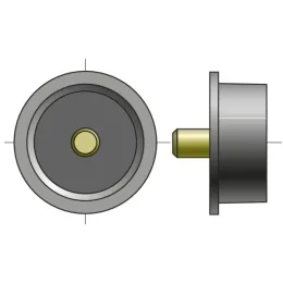 Embout pour axe Ø50 mm, sortie Ø10 mm