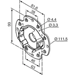 Support pour moteur NICE ERA compact pour flanc plastique type bloc-baie