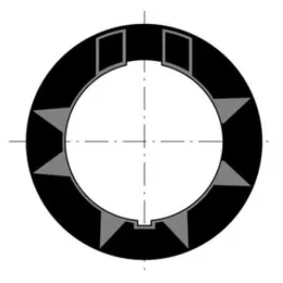 Couronne d'adaptation pour moteur Ø50 sur tube Ø70 mm à goutte