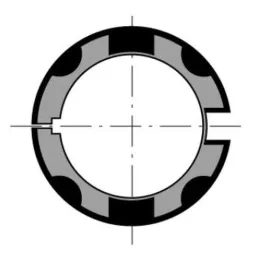 Couronne d'adaptation pour moteur Ø40 sur tube ZF45