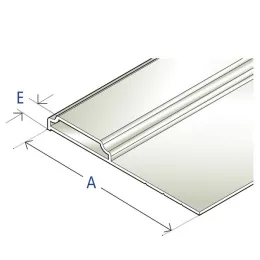 Plat PVC mouluré 80 x 2,5 mm, blanc