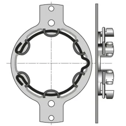 Support moteur Ø50 pour caisson SKS et Gaviota Simbac