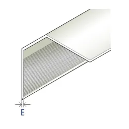 Cornière PVC régénéré pan coupé 65 x 50 x 65 x 3 mm, blanc