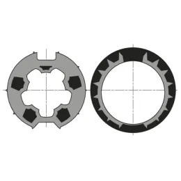 Roue et couronne pour moteur Ø50 sur tube Ø63 mm à goutte (Welser)